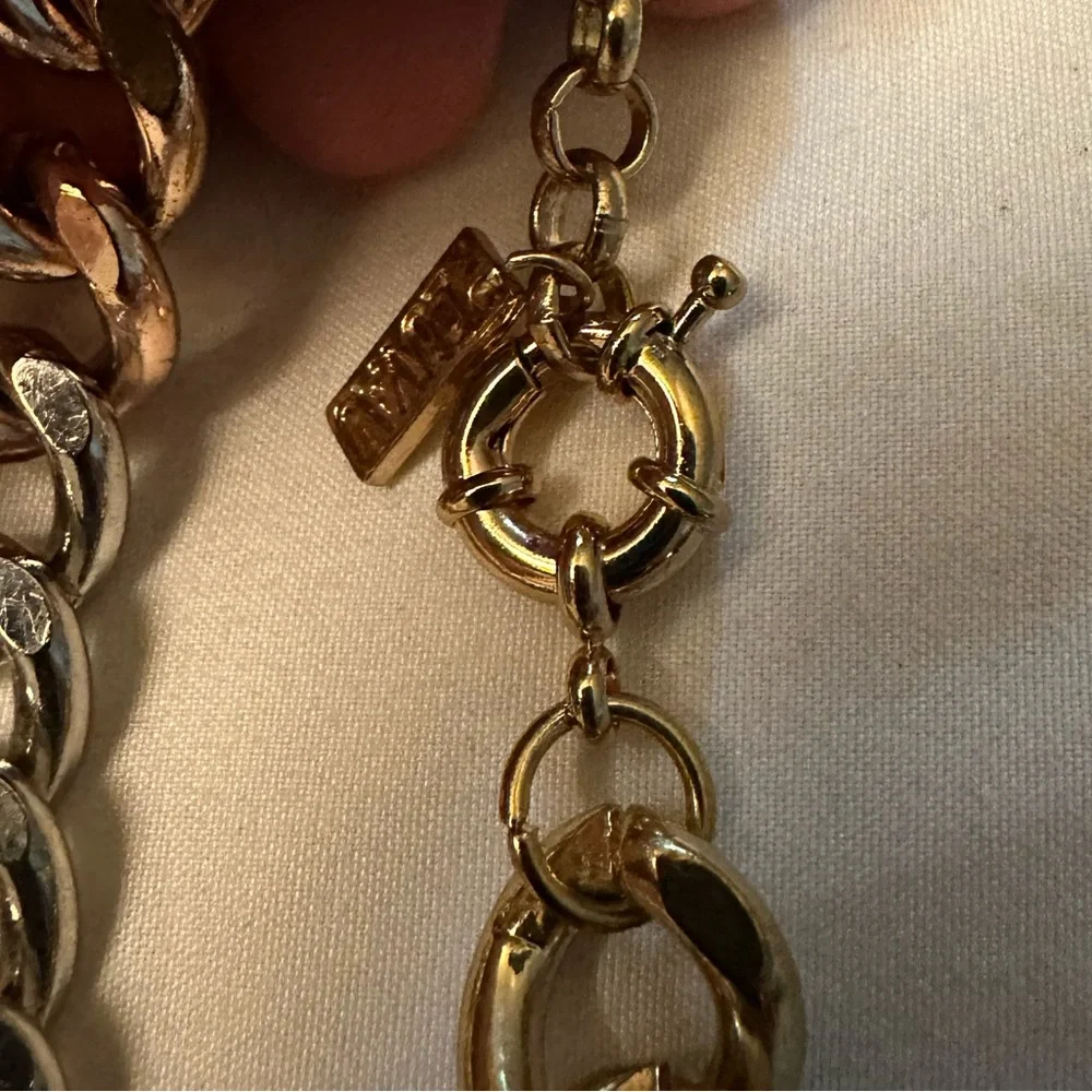 New Luv AJ Tri-Tone Ombre Chain Link Bracelet with‎ original protective bag.